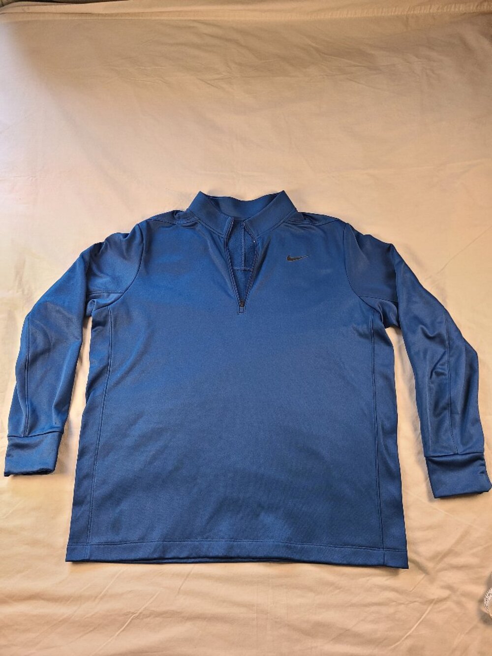 Nike Sweater Men's XL Dri-Fit Blue Zipper on Neck